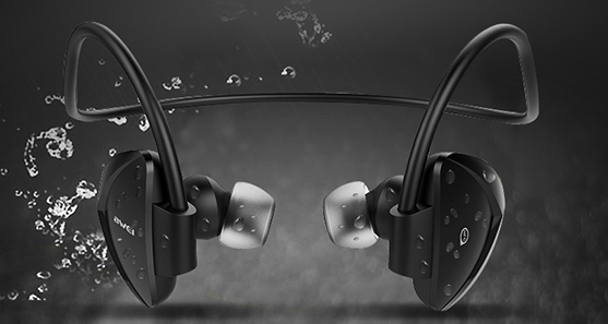 Sportovní Bluetooth sluchátka za uši Awei A840BL.